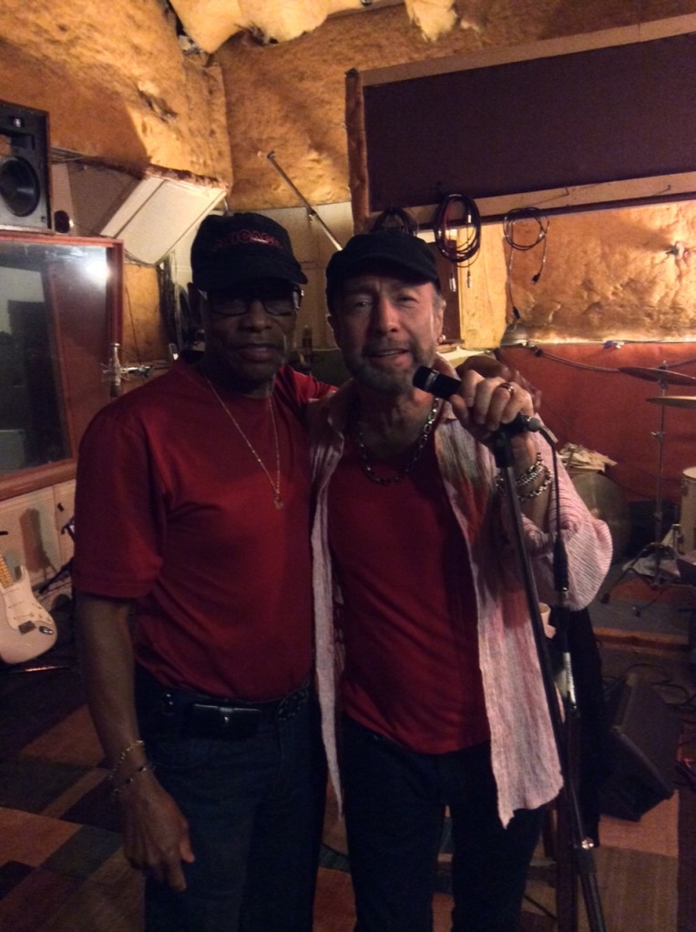 Musician Reverend Charles Hodges Sr and Paul Rodgers recording at Royal Studios (left to right)_Courtesy PaulRodgers.com